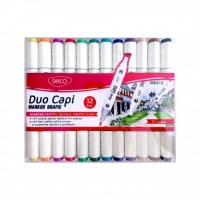 Marker grafic set 12 Duo Capi Daco MK612