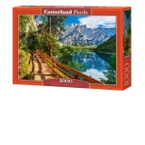 Puzzle Castorland 1000 piese Lacul Braies, Italia