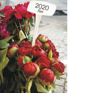 Calendar de perete cu flori 2020