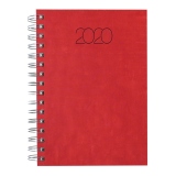 Agenda Nuance cu spira A5 datata interior coperta rosu 2020