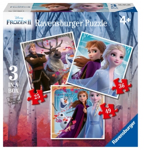 Puzzle Frozen II, 25/36/49 Piese