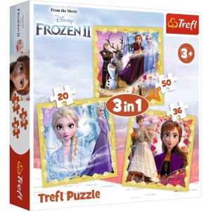 Puzzle 3in1 Frozen 2 Ana si Elsa
