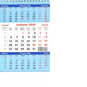 Calendar triptic A5 2020