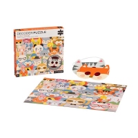 Puzzle pentru decodat, 100 piese - Animal Festival