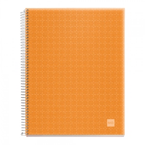 Caiet cu spira MR-Candy Code A4 matematica 140 file coperta PP-mandarina