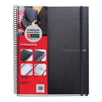 Caiet cu spira MR-Evolution A4 matematica+velin 120 file coperta PP-negru