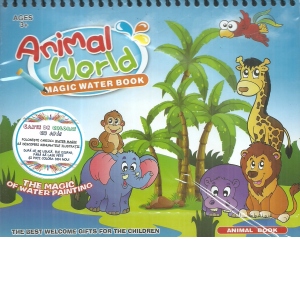 Animal World. Magic Water Book. Carte de colorat cu apa