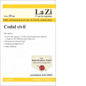 Codul civil. Cod 706. Actualizat la 6.01.2020