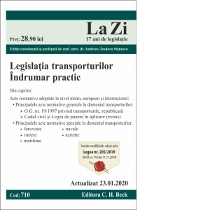 Legislatia transporturilor. Cod 710. Actualizat la 23.01.2020
