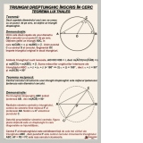 Plansa Triunghi dreptunghic inscris in cerc. Teorema lui Thales, fara sipci