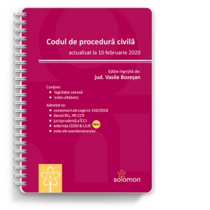 Codul de procedura civila (actualizat la 10 februarie 2020)