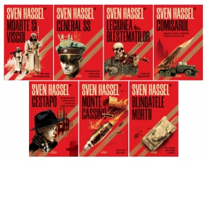 Pachet 7 volume Sven Hassel editia 2020 (General SS, Comisarul, Blindatele mortii, Moarte si viscol, Legiunea Blestematilor, Gestapo, Monte Cassino)