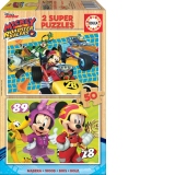 Puzzles 2x50 Mickey and the Roadster Racers