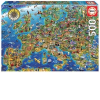 Puzzle 500 Crazy European Map