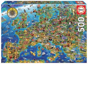 Puzzle 500 Crazy European Map