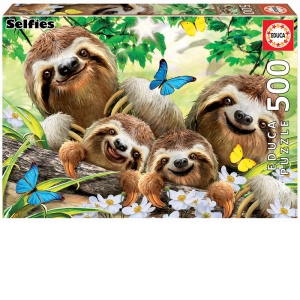 Puzzle 500 Sloth family Selfie