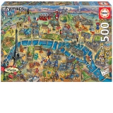 Puzzle 500 Paris map
