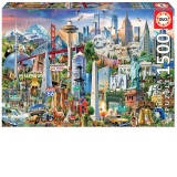 Puzzle 1500 North America Landmarks