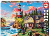 Puzzle 3000 Lighthouse near the ocean