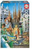 Puzzle 1000 Gaudi collage Miniature