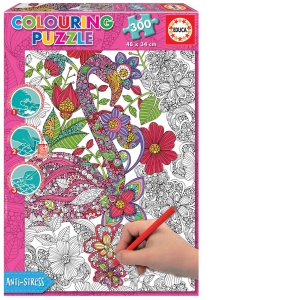 Puzzle 300 Flamingo, Colouring Puzzle