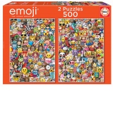 Puzzle 2x500 pcs Emoji
