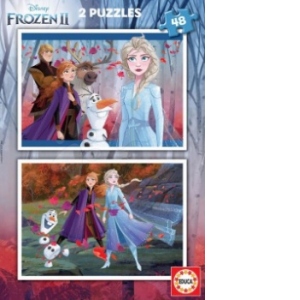 Puzzle 2x48 piese Frozen 2