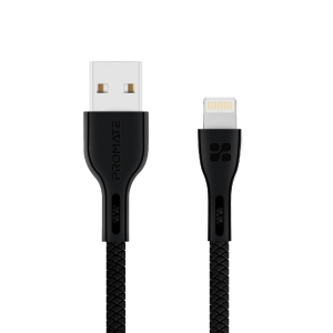 Cablu date Promate Powerbeam-I, Lightning, USB-A, Negru