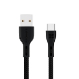 Cablu date Promate Powerbeam-C, Type-C, USB-A, Negru