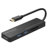 Hub USB Promate LinkHub-C High-Speed USB-C, Adaptor HDMI 4K, Negru