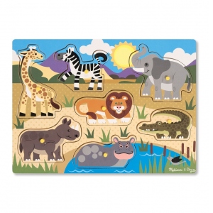 Puzzle din lemn Animalele safari