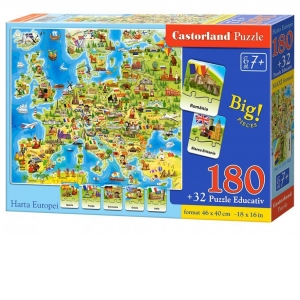 Puzzle 180 Piese Harta Europei