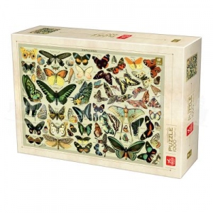 Puzzle 1000 piese - Encyclopedia Butterflies / Fluturi