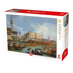 Puzzle 1000 piese Giovanni Antonio Canal - Bucentaur s Return to the Pier by the Palazzo Ducale