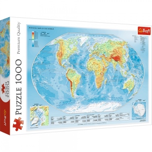 Puzzle 1000 Harta Fizica A Lumii