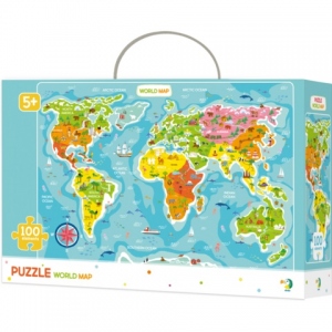 Puzzle - Continentele lumii (100 piese)