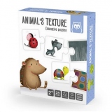 Puzzle Educativ Montessori 28 piese - Texturile animalelor