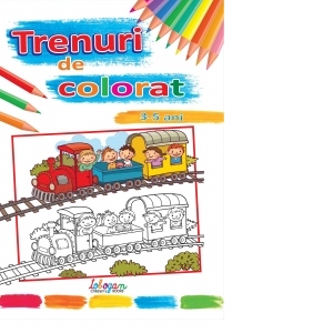 Trenuri de colorat, 3-5 ani
