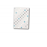 Caiet A4 cu spirala, 80 file patratele, motiv Frozen Glam