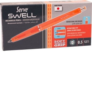 Creion mecanic Swell, 0.5 mm, corp portocaliu fluorescent