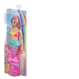 Barbie Papusa Sirena cu Coronita Roz Deschis