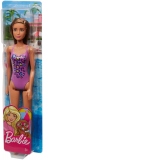 Papusa Barbie Satena cu Costum de Baie Mov