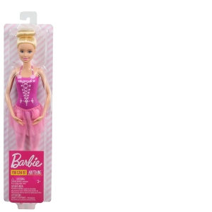 Papusa Barbie Balerina Blonda cu Costum Roz