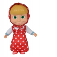 Papusa Masha 23 Cm cu Corp Moale si Rochita cu Buline