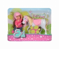Set Papusica Evi cu Calut Alb