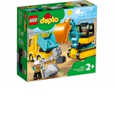 LEGO Duplo - Camion si excavator pe senile 10931, 20 piese