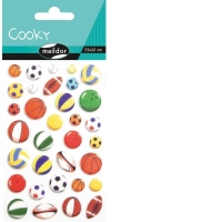 Set 33 de stickere 3D - Mingi de sport