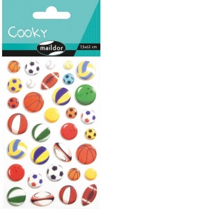 Set 33 de stickere 3D - Mingi de sport