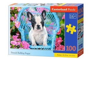 Puzzle 100 piese French Bulldog Puppy