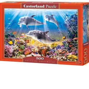 Puzzle 500 piese Delfini